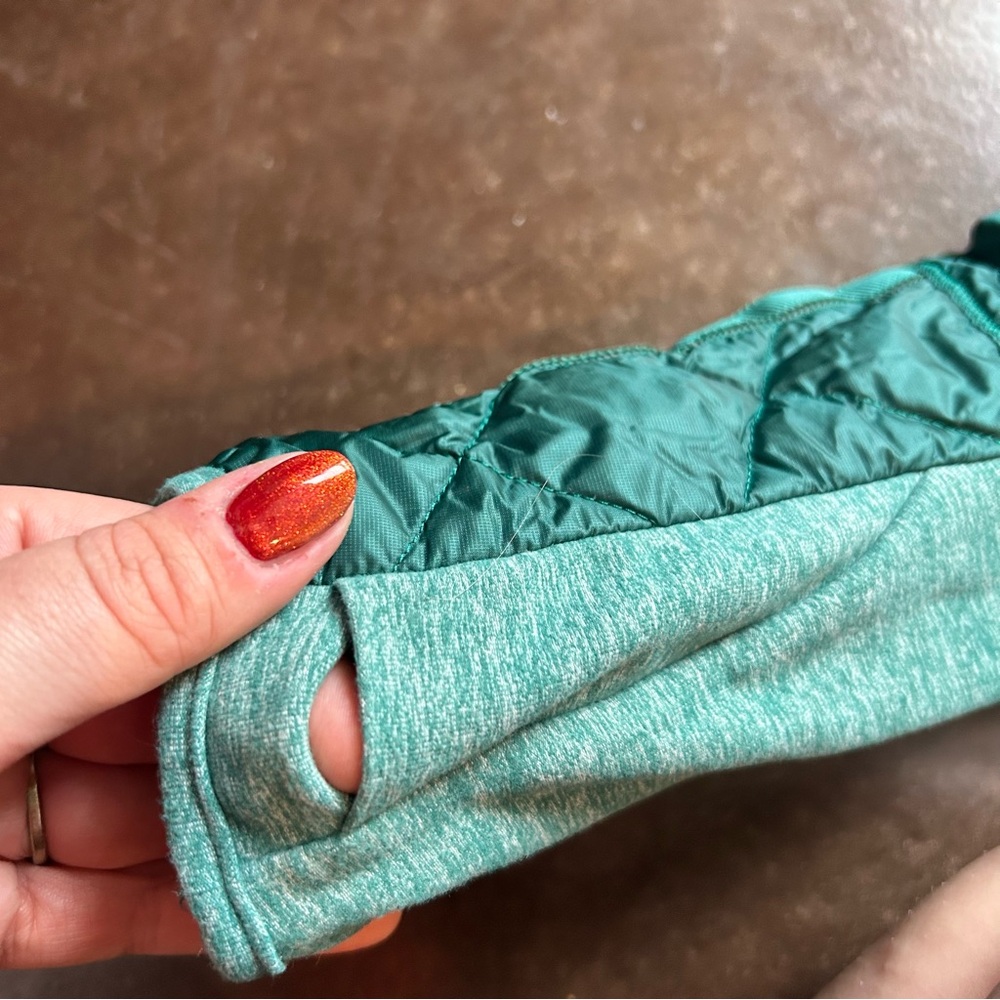 Lululemon- Down for a Run in Forage Teal- down running pullover- size 4 - Picture 8 of 15